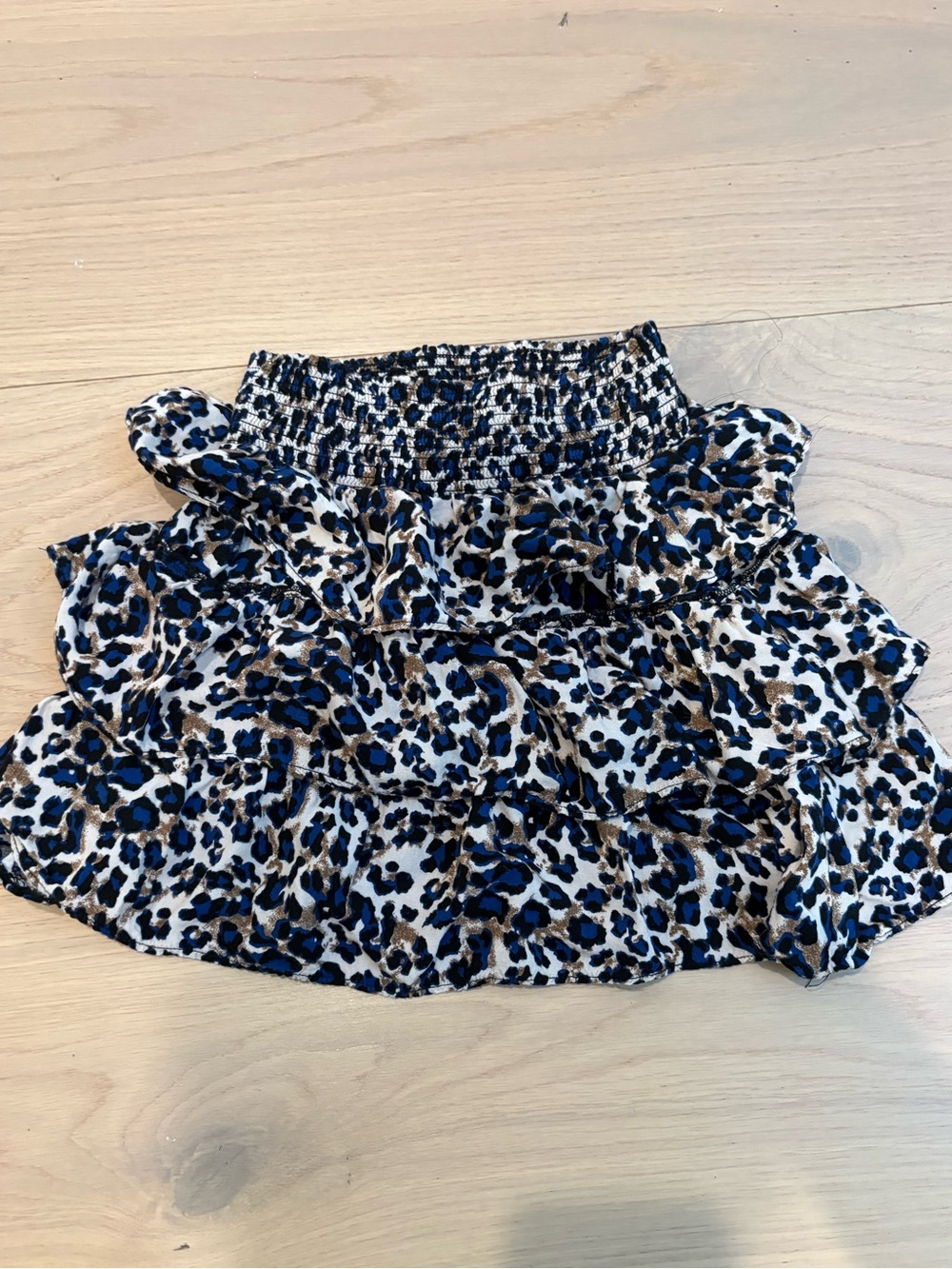Neon Rebel Tiered Leopard Print Mini Skirt